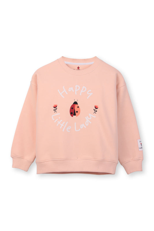 Pink Ladybug Print Sweatshirt and Joggers Set