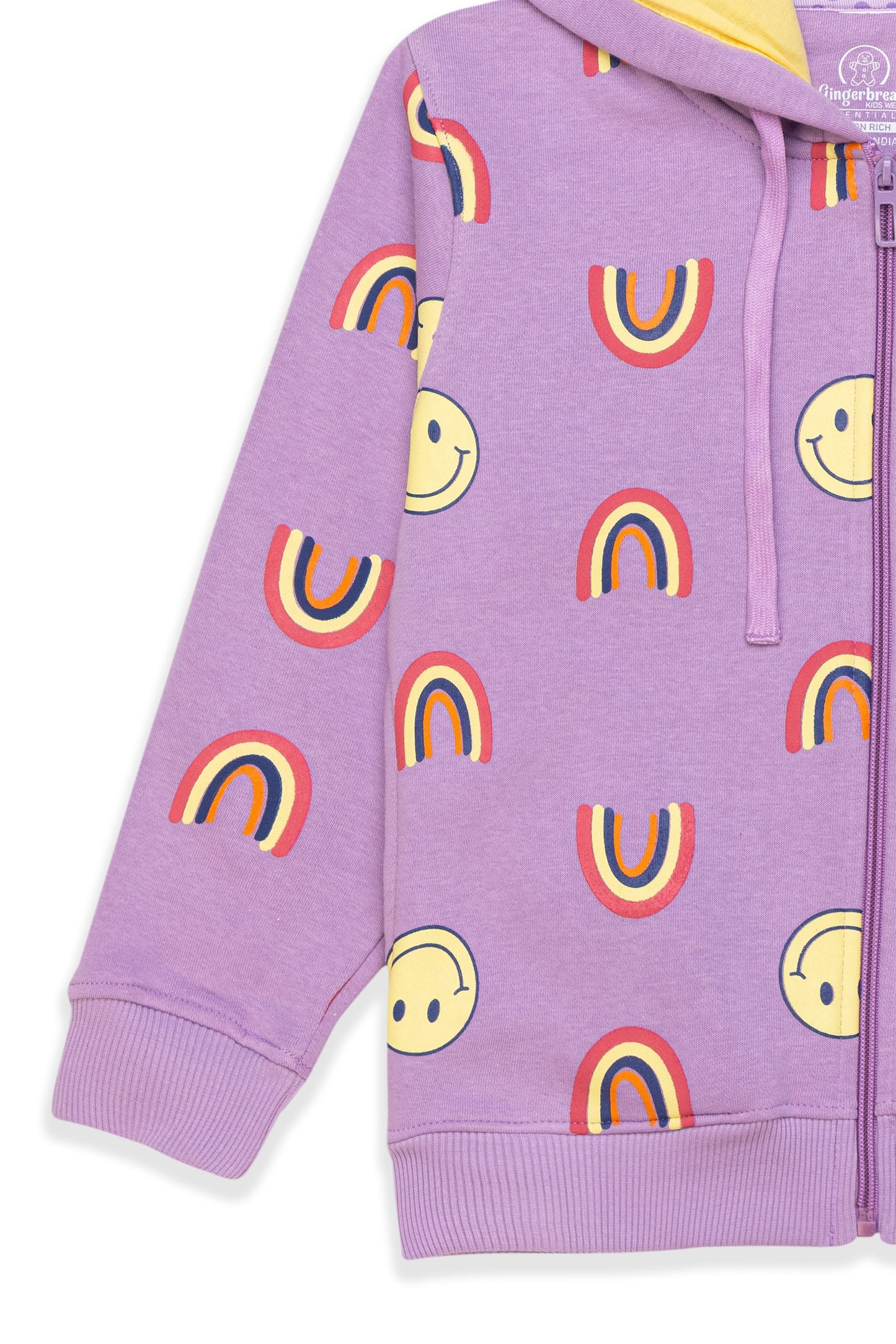 Lilac Rainbow & Smile Hoodie Set