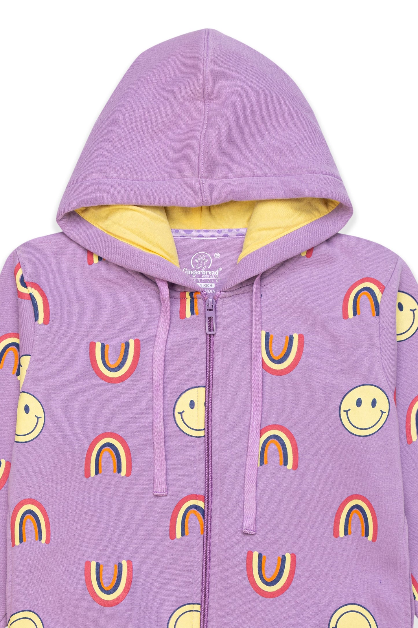 Lilac Rainbow & Smile Hoodie Set