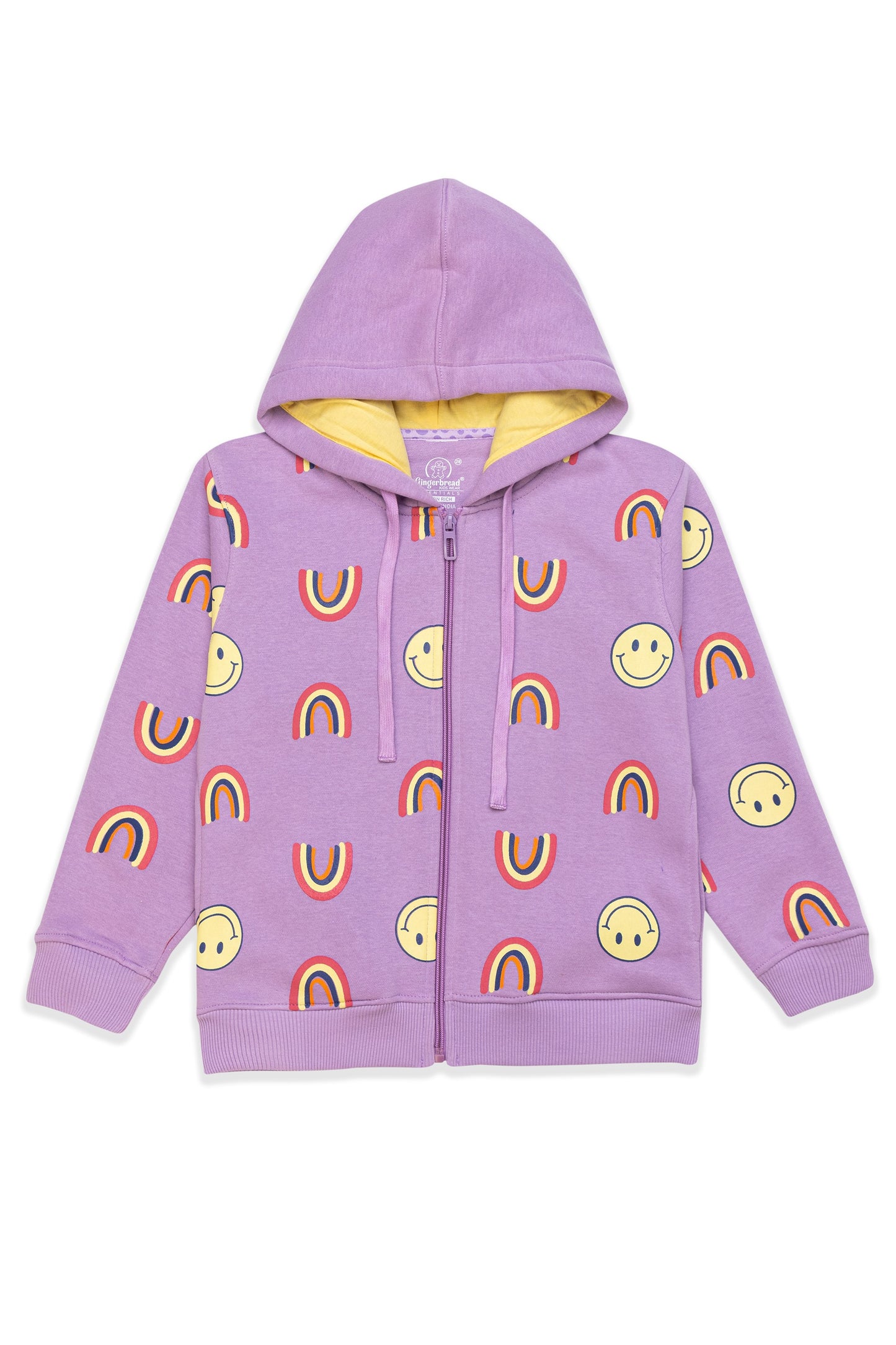 Lilac Rainbow & Smile Hoodie Set