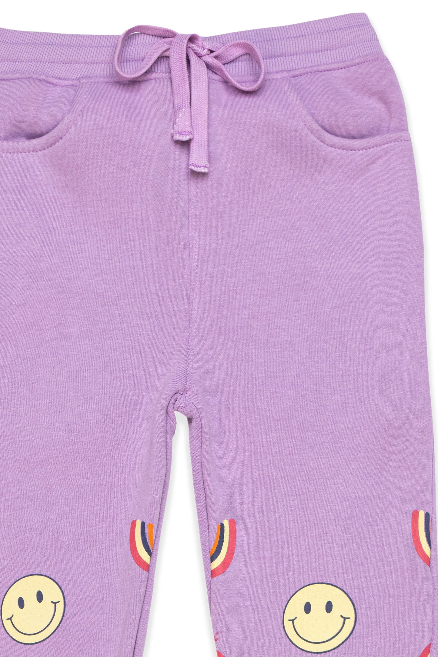 Lilac Rainbow & Smile Hoodie Set