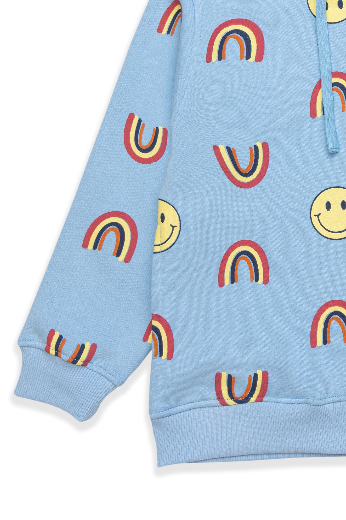 Blue Rainbow & Smile Hoodie Set