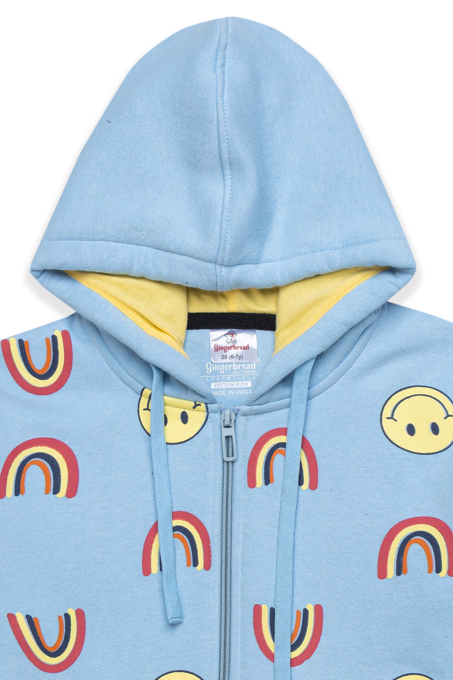 Blue Rainbow & Smile Hoodie Set