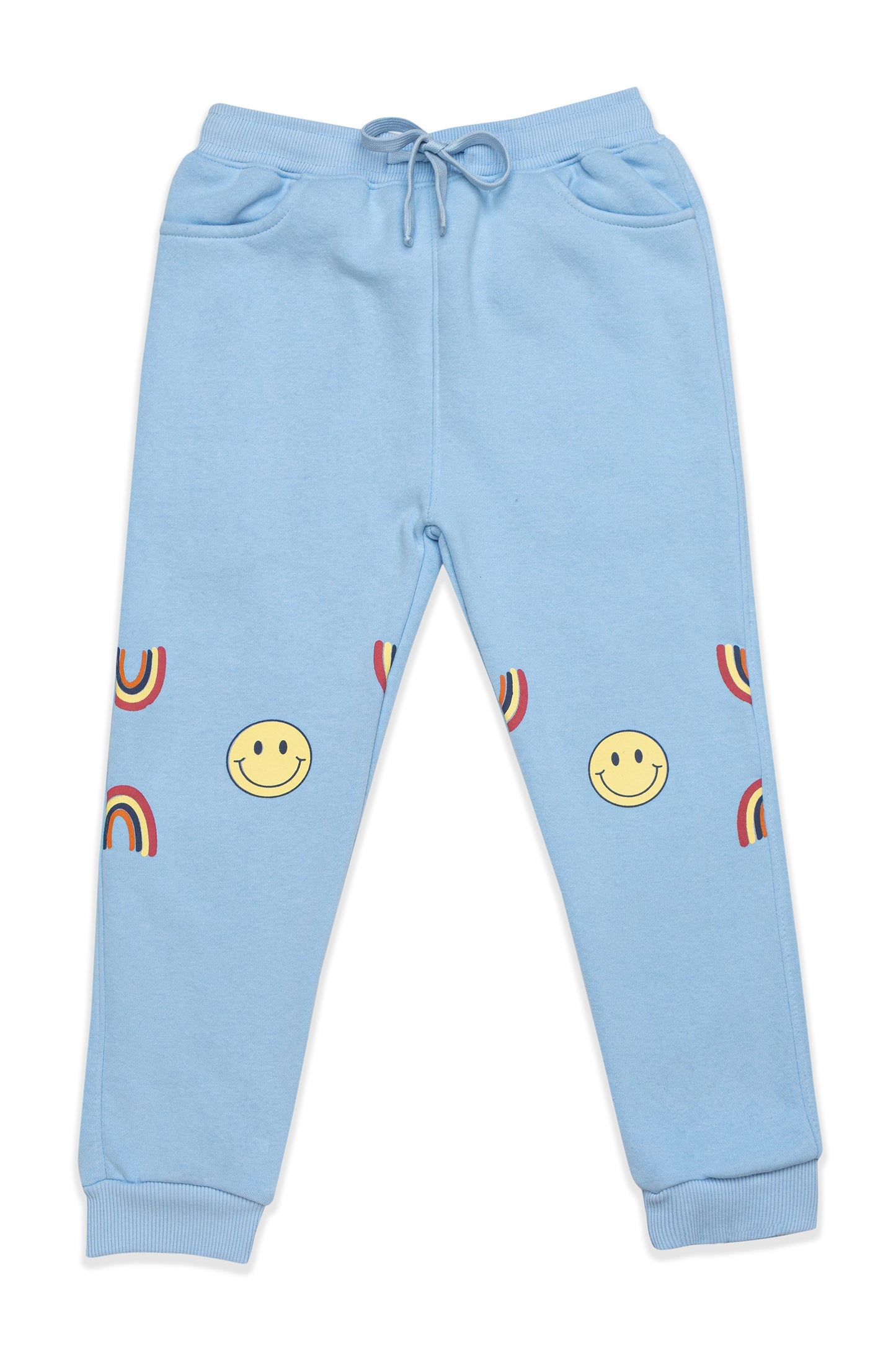 Blue Rainbow & Smile Hoodie Set