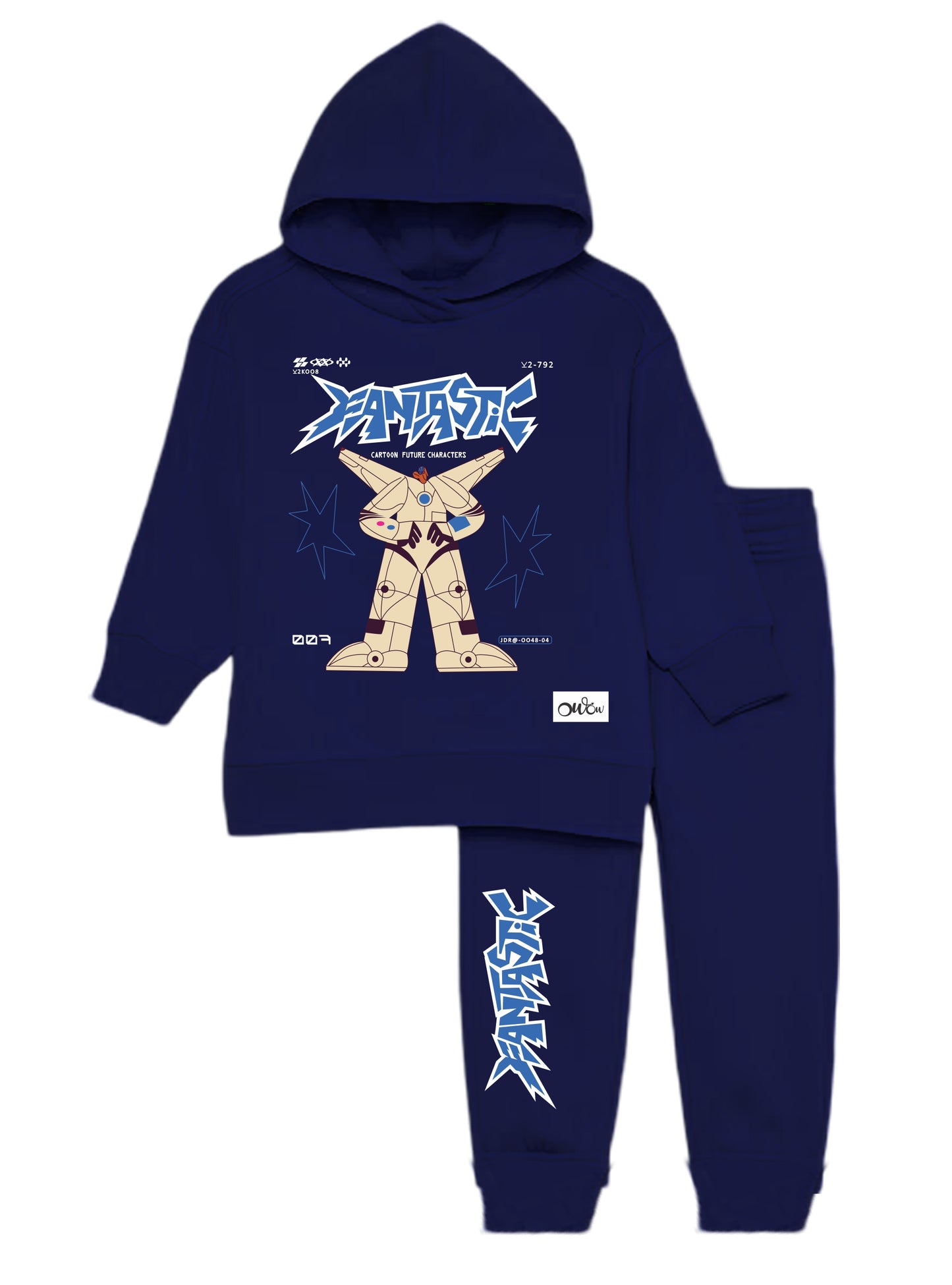 Kids Cartoon Robot Co-ord Set