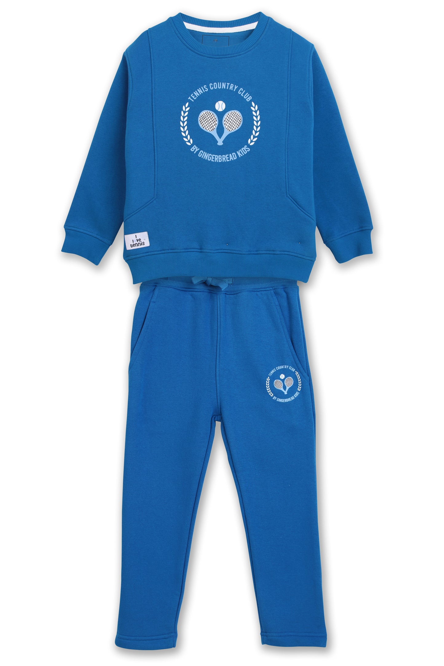 Kids premium blue athletic tracksuit