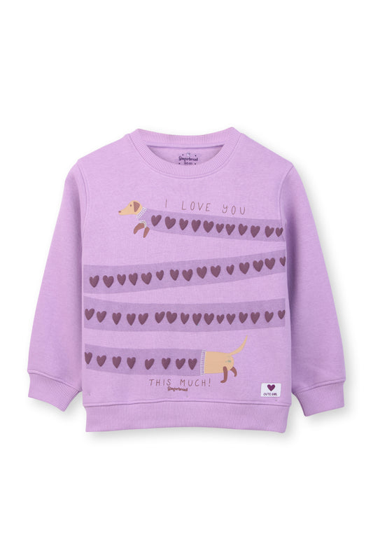 Lavender Heart Print Tracksuit Co-ord Set