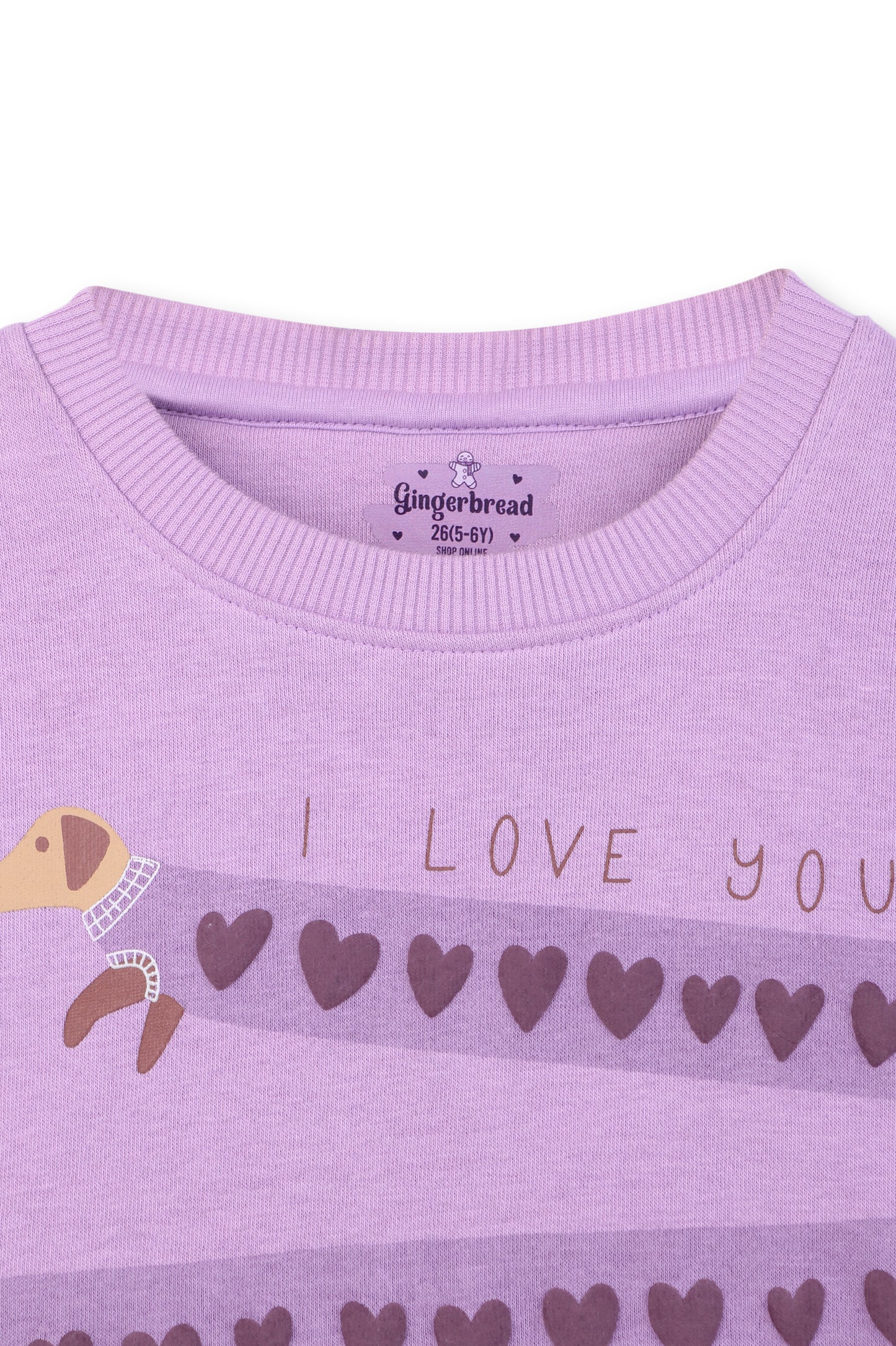 Lavender Heart Print Tracksuit Co-ord Set