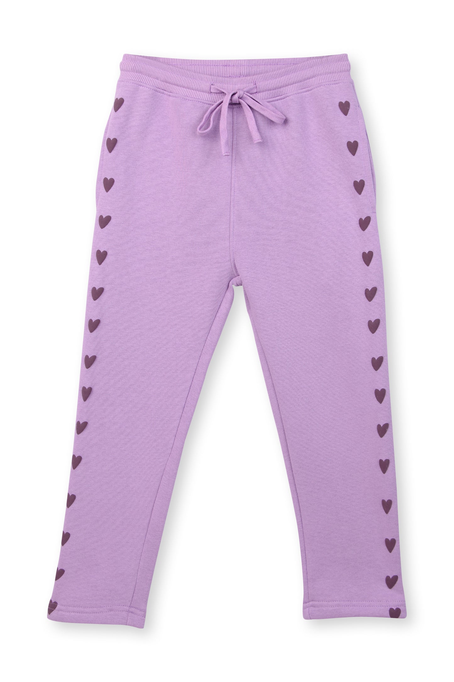 Lavender Heart Print Tracksuit Co-ord Set