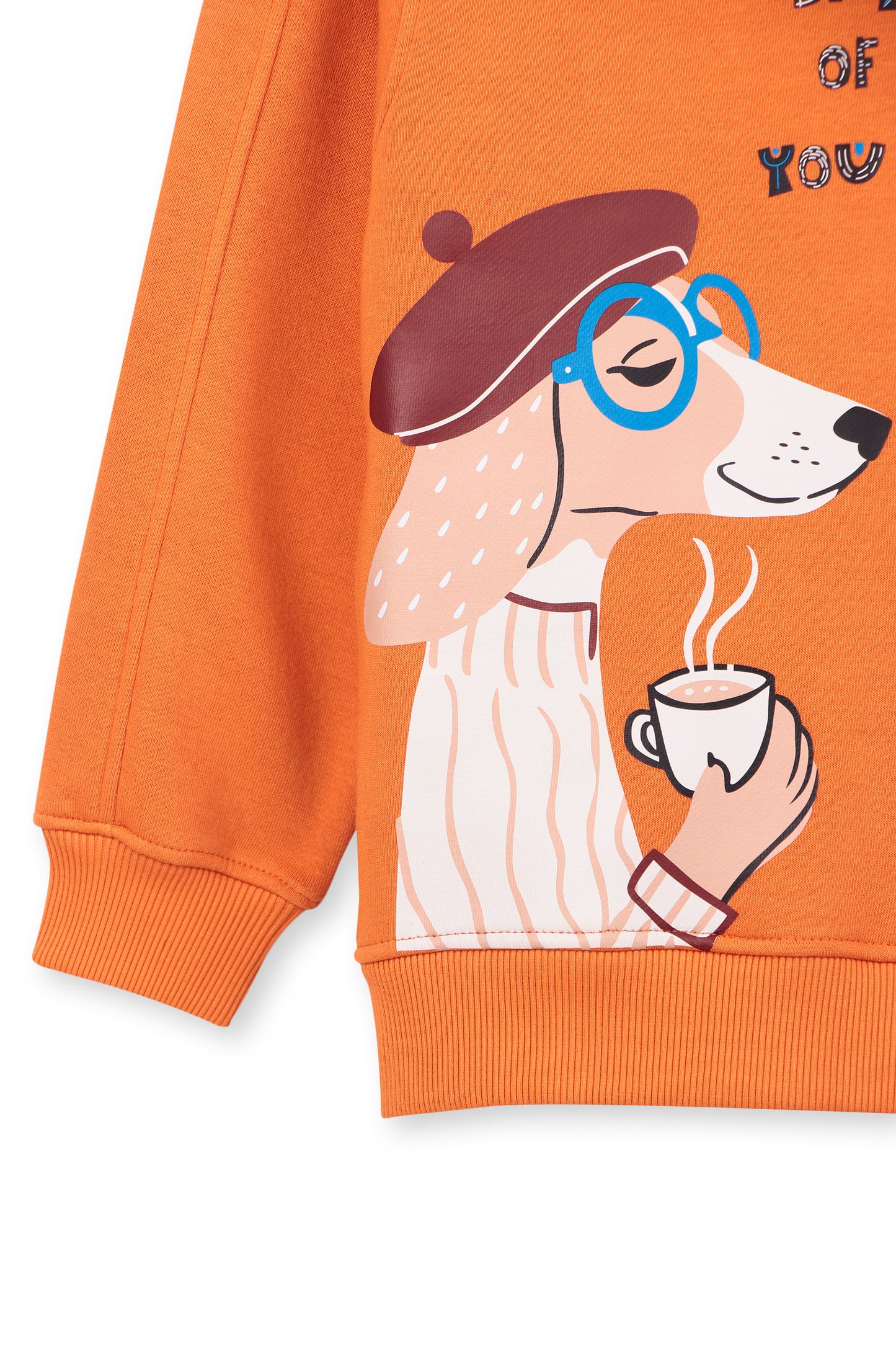 Orange Dog Graphic Tracksuit