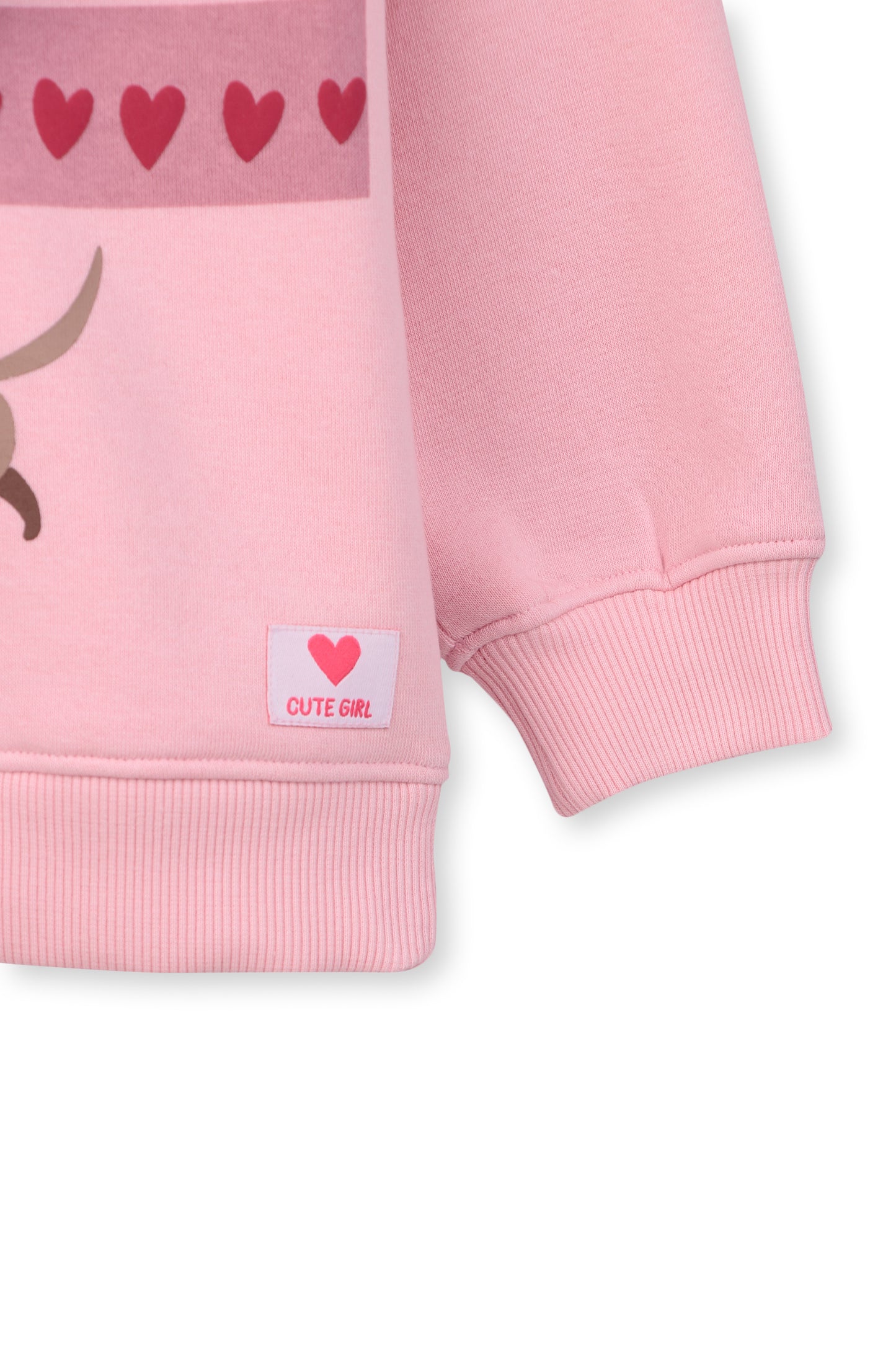 Pink Heart Print Tracksuit