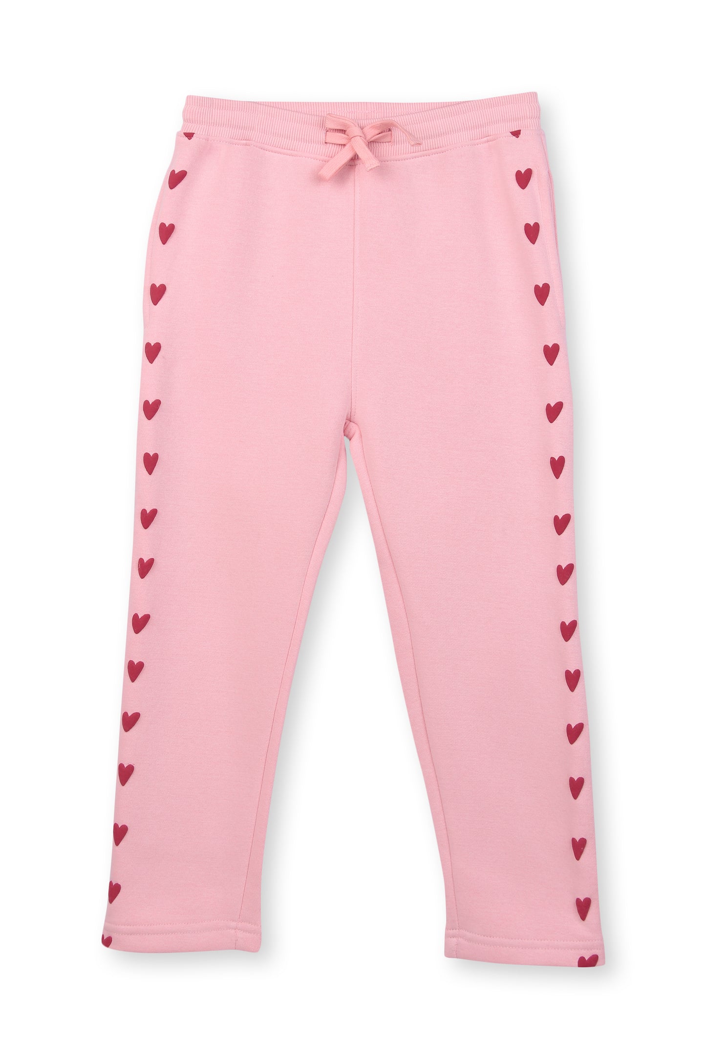 Pink Heart Print Tracksuit
