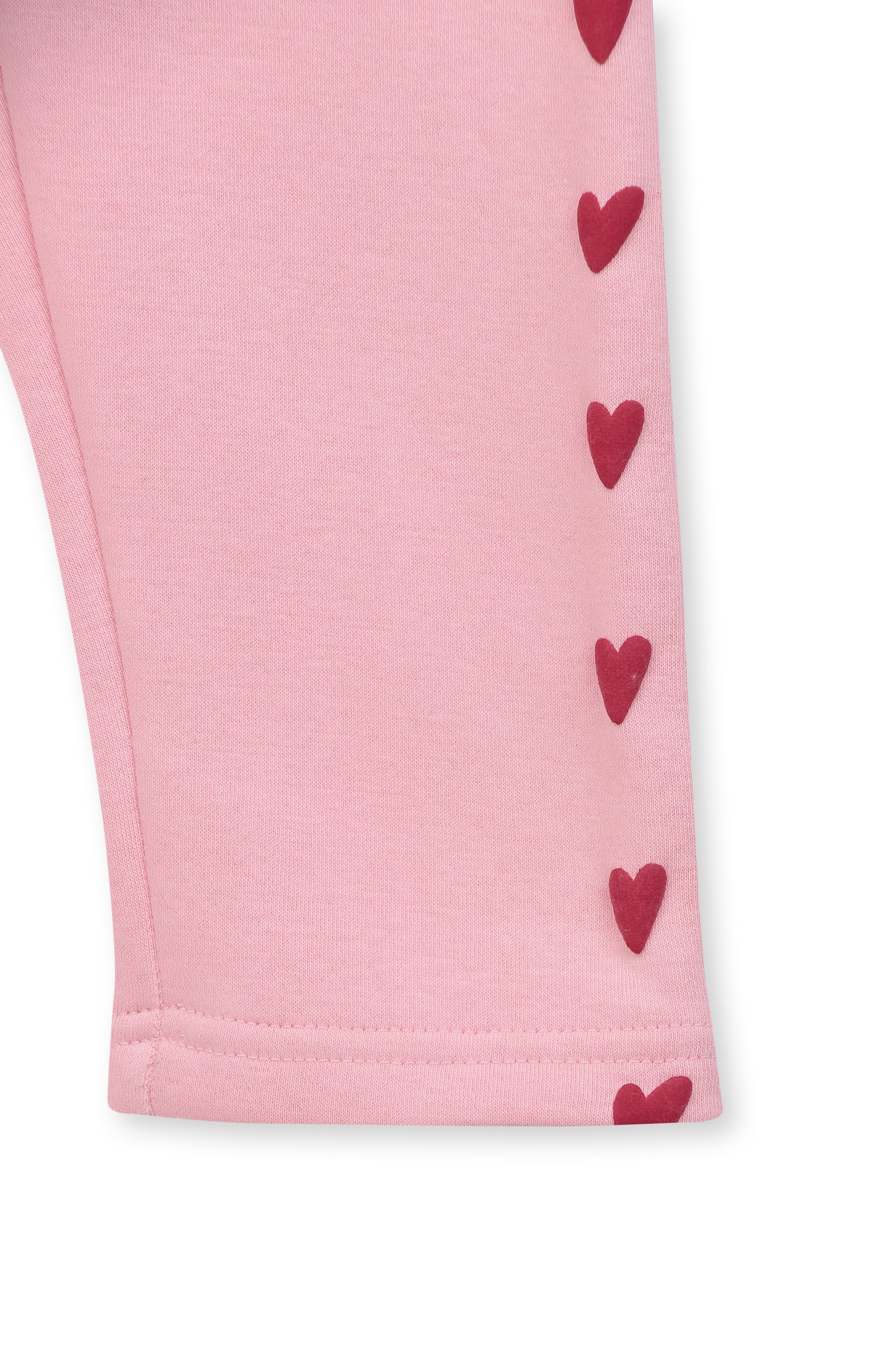Pink Heart Print Tracksuit