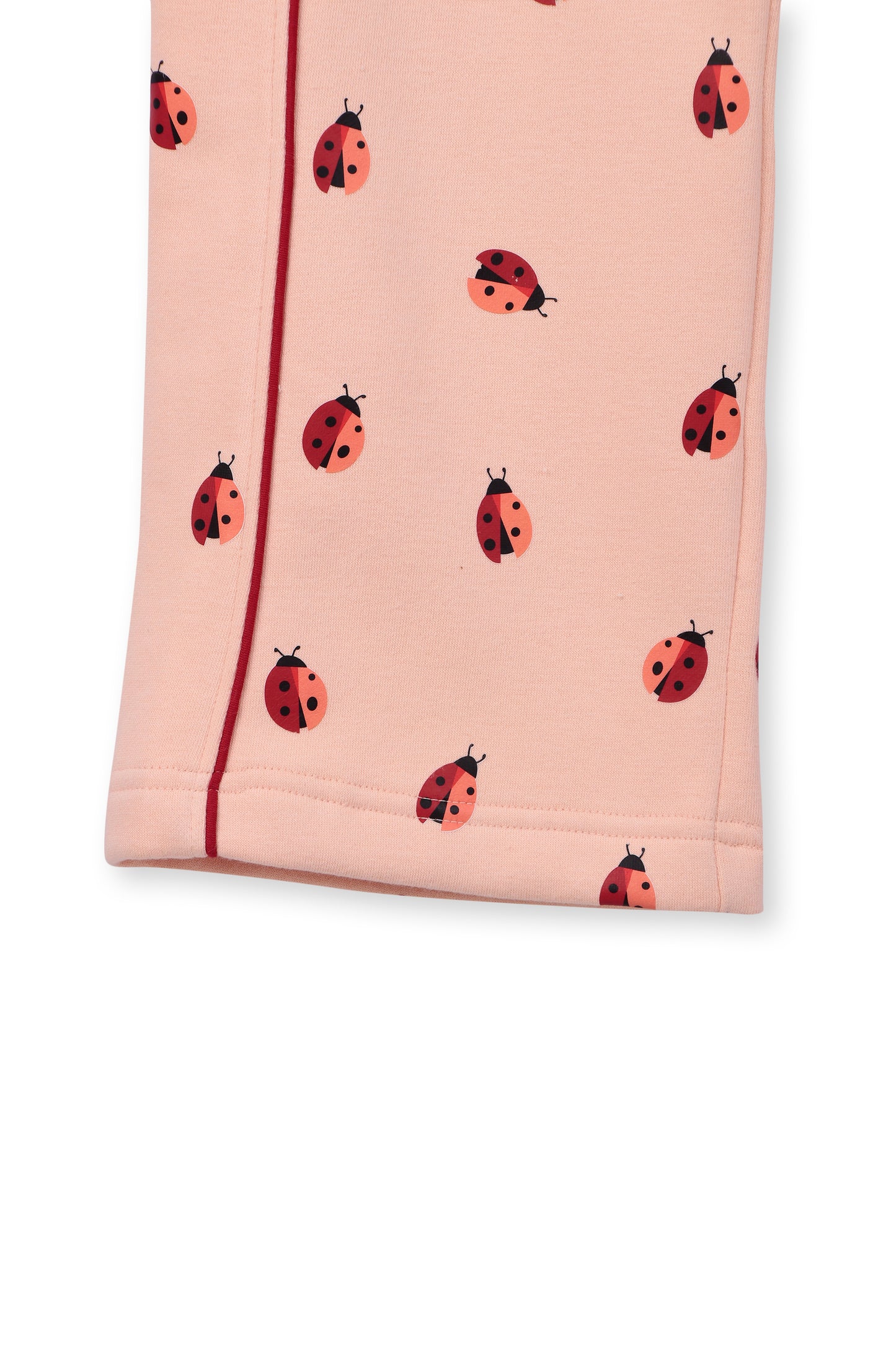 Pink Ladybug Print Sweatshirt and Joggers Set