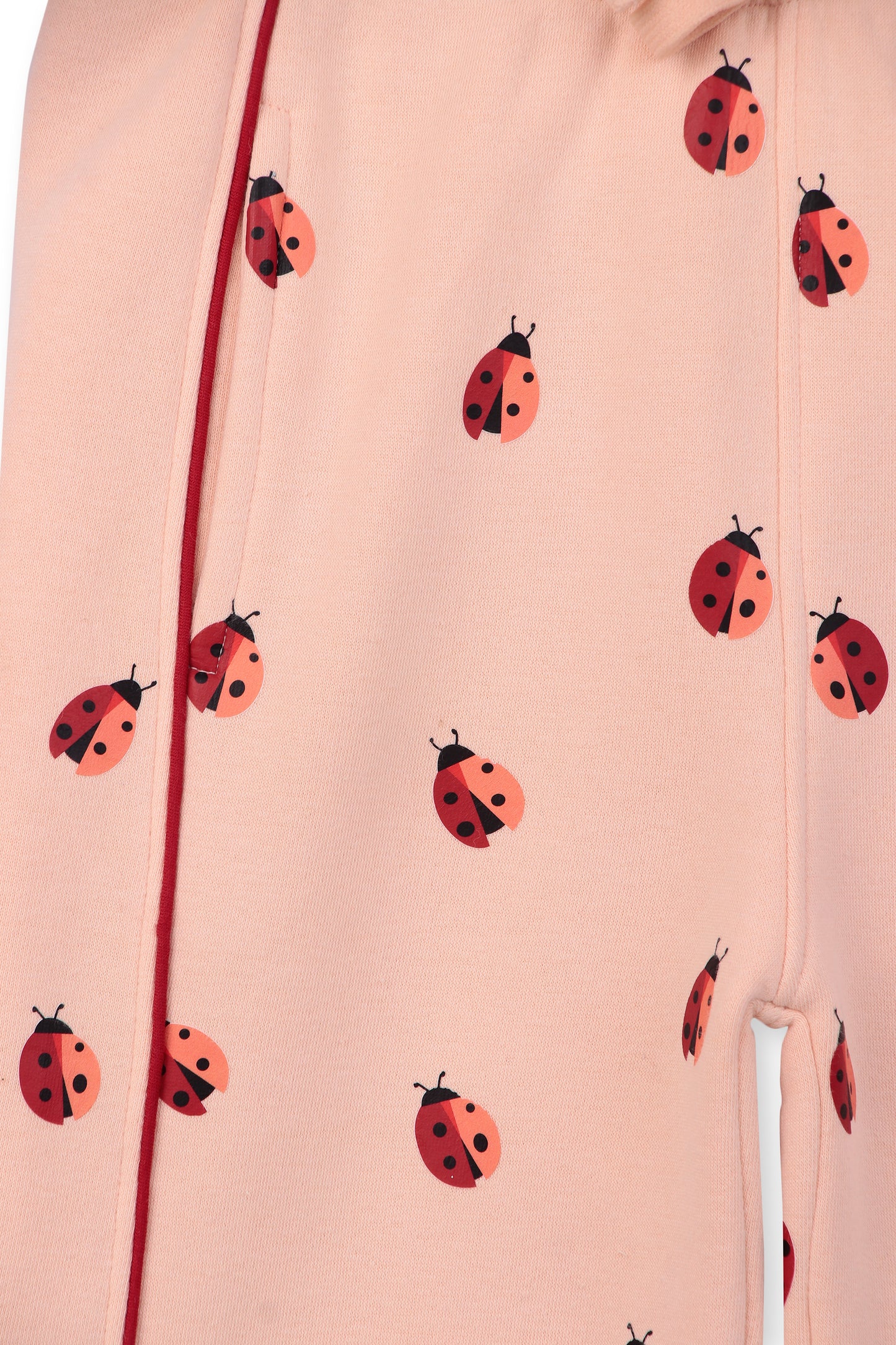 Pink Ladybug Print Sweatshirt and Joggers Set