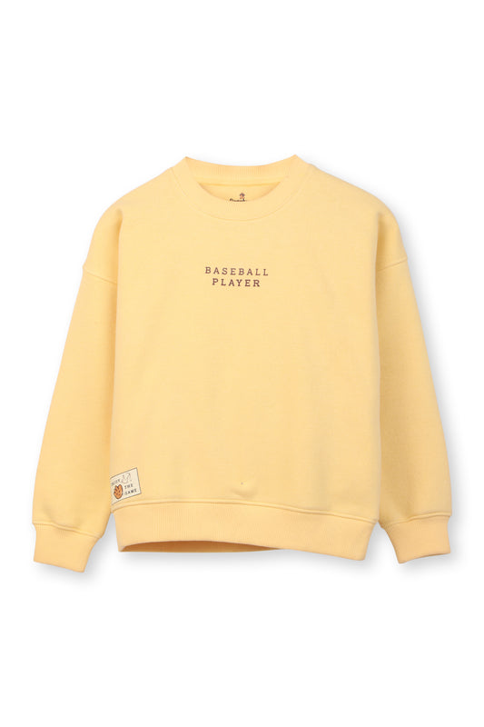 Yellow Baseball Player Sweatshirt and Joggers Set