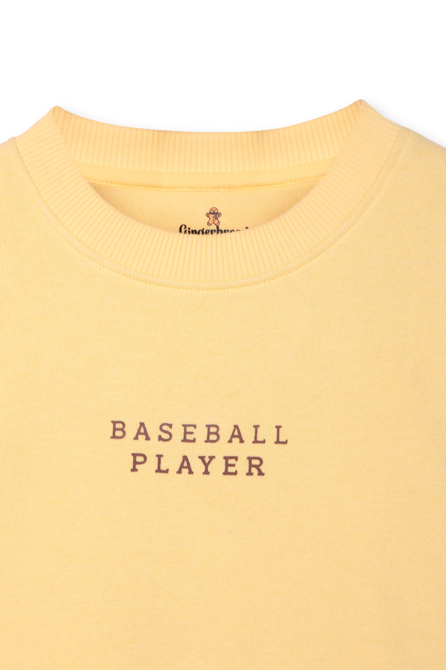 Yellow Baseball Player Sweatshirt and Joggers Set