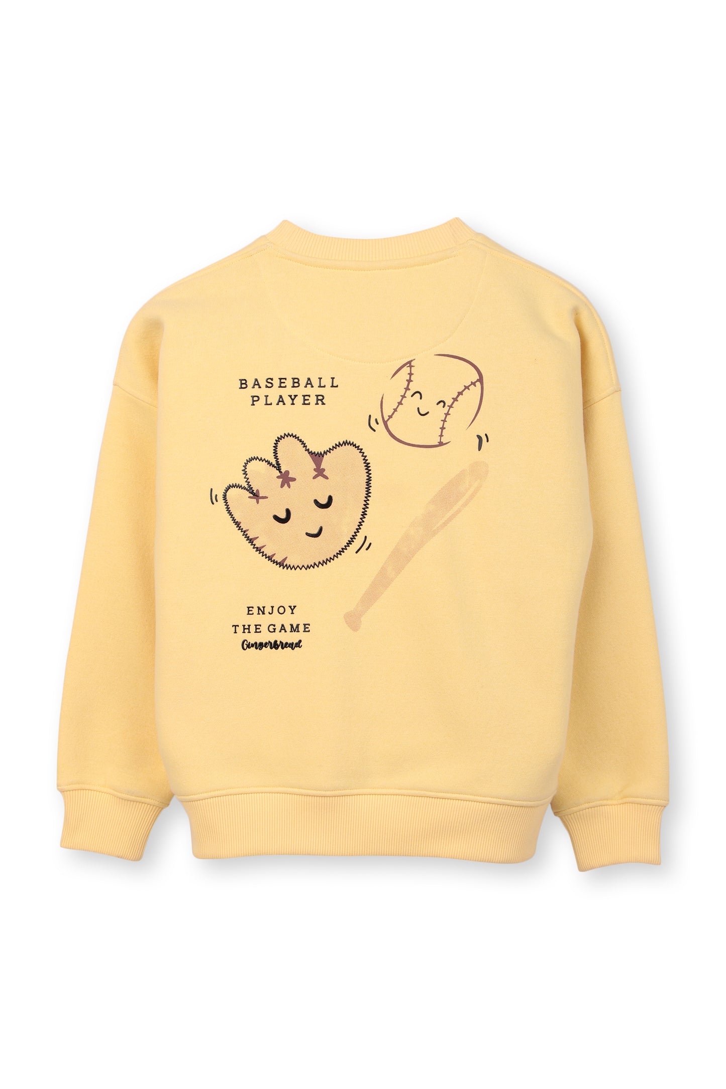 Yellow Baseball Player Sweatshirt and Joggers Set