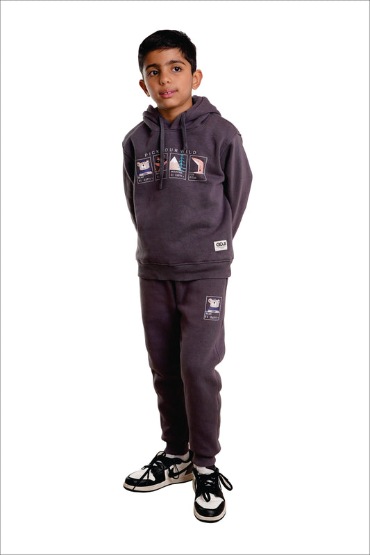 Kids cozy hoodie & jogger set